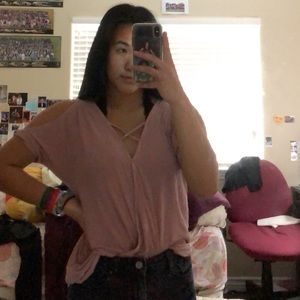 Pastel Pink American Eagle Top